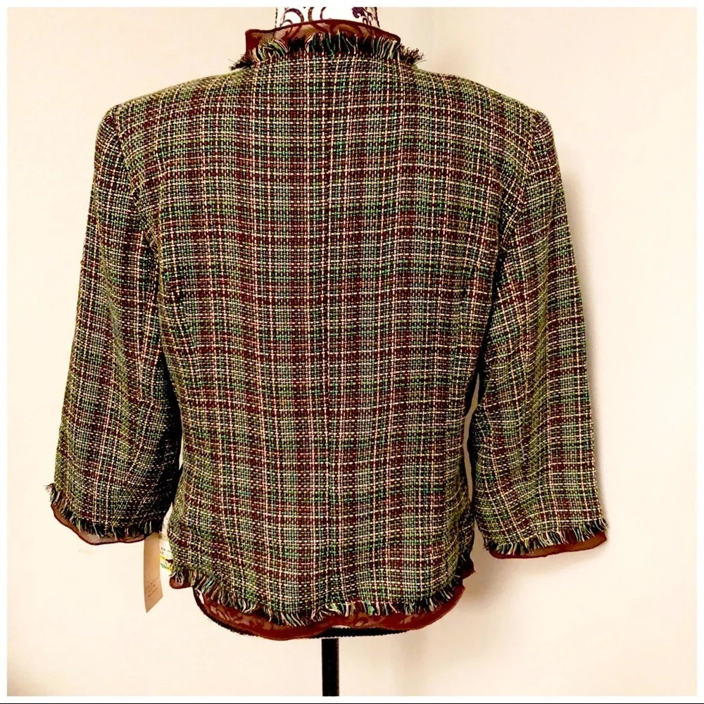Julie Mitchell Tweed Jacket Sz 14P NWT - Picture 5 of 7